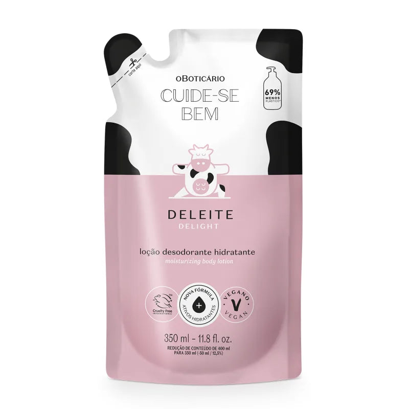 Refil Hidratante Corporal O Boticário Cuide-se Bem Deleite 350 ml