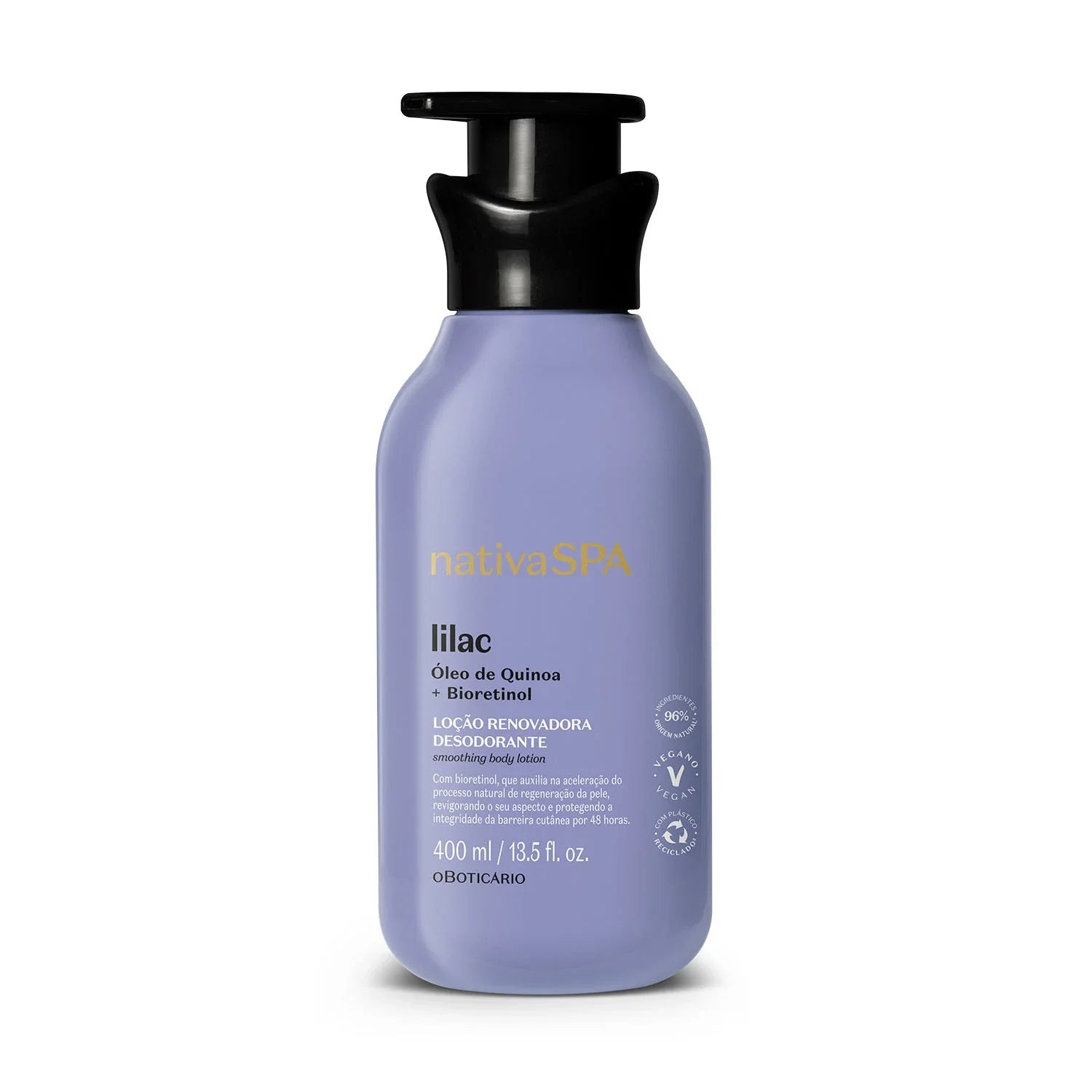Loção Hidratante Corporal O Boticário Nativa SPA Lilac 400 ml