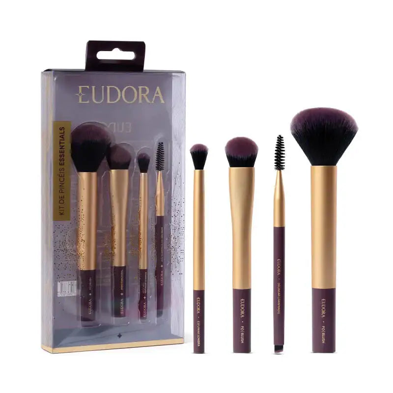Kit de Pincéis Eudora Glam Essentials 4 unidades