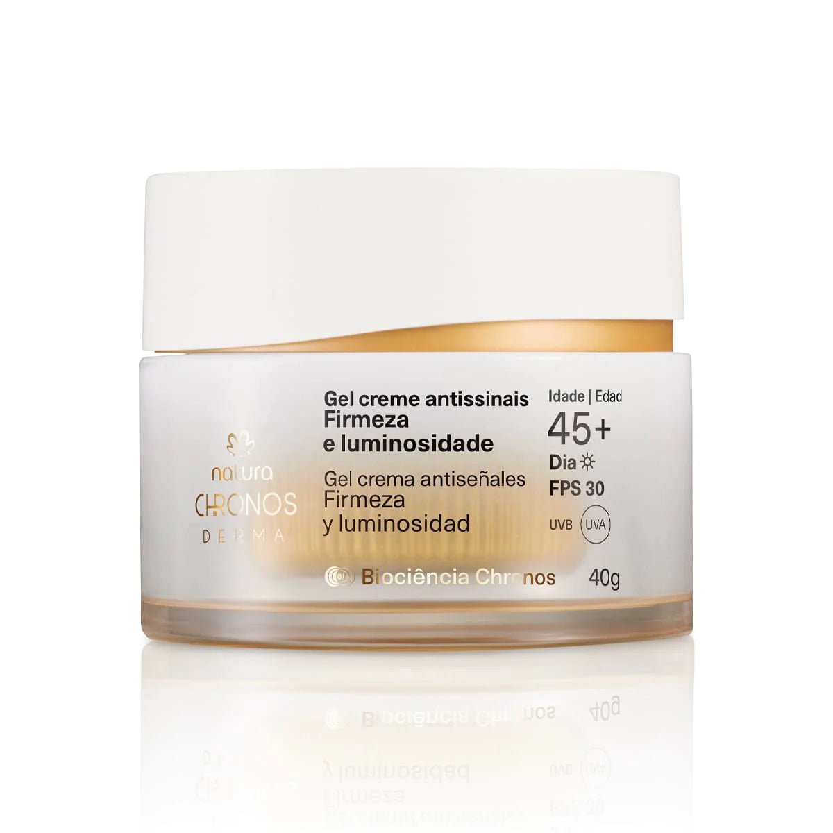 Creme Antissinais Firmeza e Radiância Natura Chronos 45+ Dia 40g
