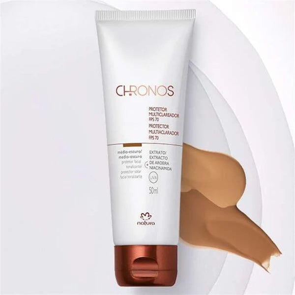 Protetor Clareador Natura Chronos Claro Médio 50ml