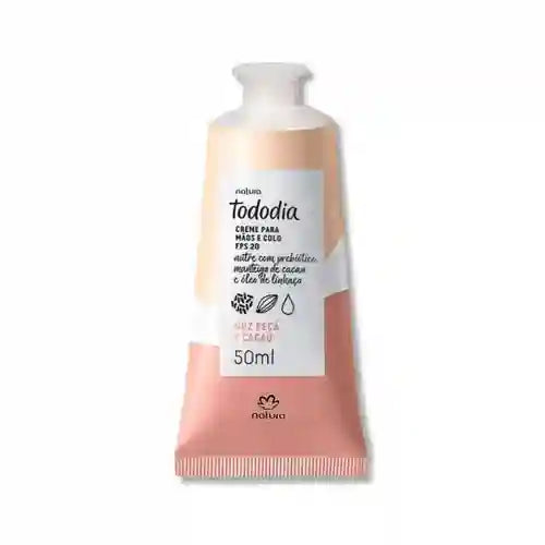 Creme para Mãos Natura Tododia Noz Pecã & Cacau FPS 20 50 ml