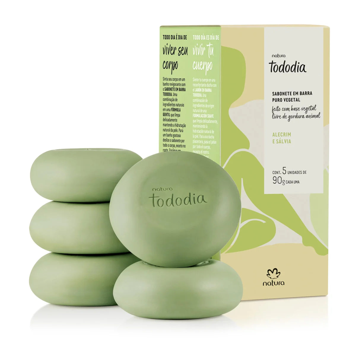 Sabonete em Barra Sortido Natura Tododia Alecrim & Sálvia 5×90 g