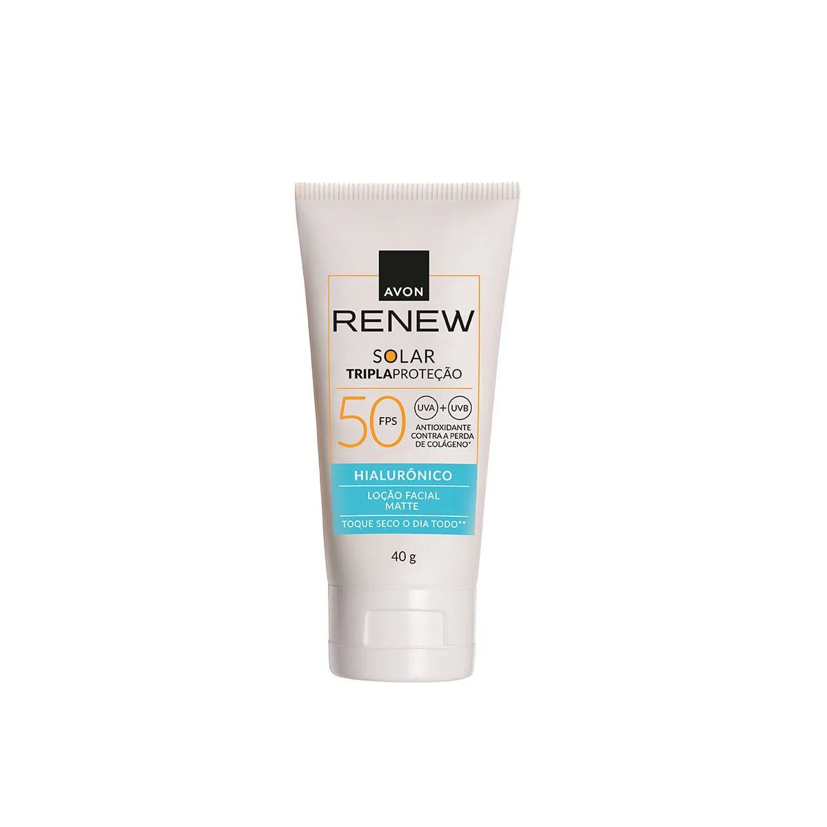 Loção Facial Avon Renew Ácido Hialurônico FPS50 40g