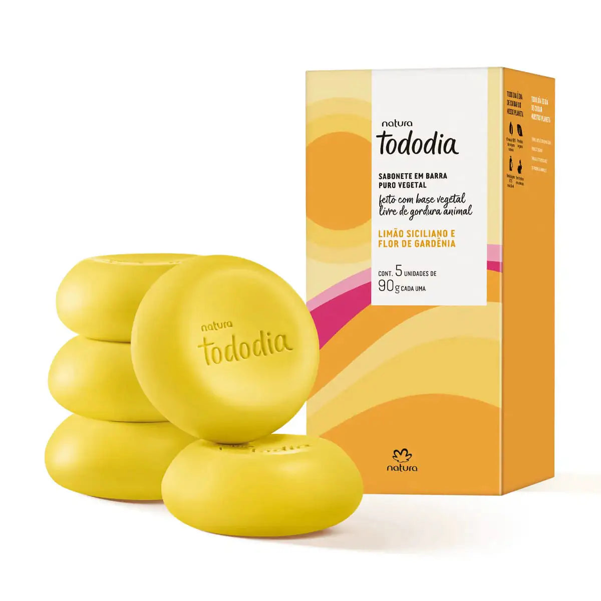 Natura Tododia Limão Siciliano e Gardênia Sabonetes 5×90 g